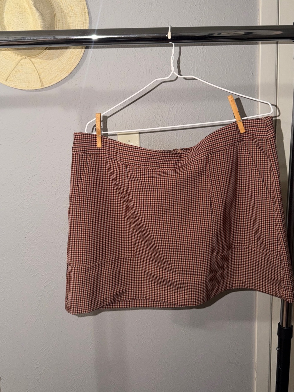 a new day Brown and Black Gingham Mini Skirt